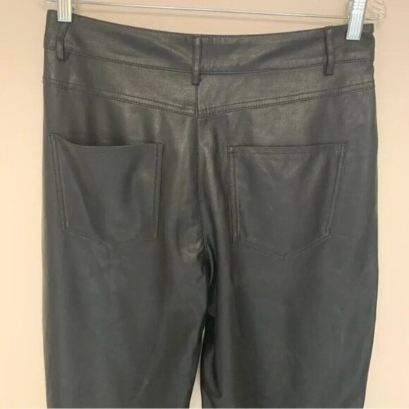 Zara Faux Leather High Waisted Pants Black M - Picture 11 of 15